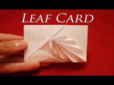 How to make an Easy Origami Leaf Card - [[ HD ]]