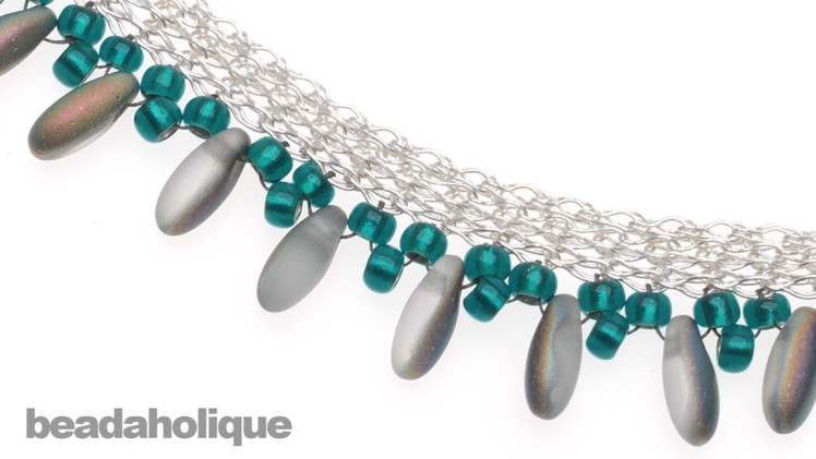 How to Weave a Beaded Edge onto Flat Silver Silk