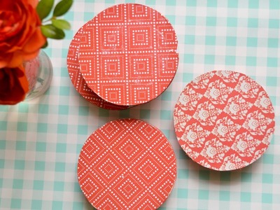 Make Colorful Wood and Paper Coasters - DIY Home - Guidecentral