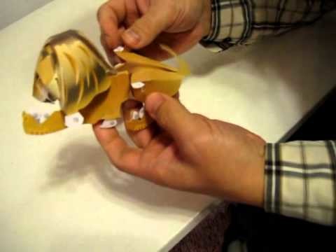 Making a paper lion