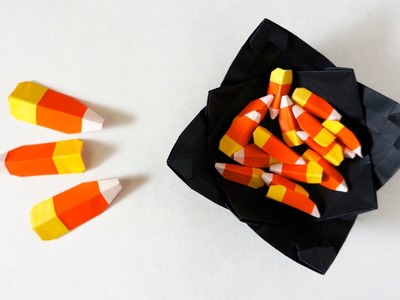 Origami Candy Corn - Caramelos de Halloween