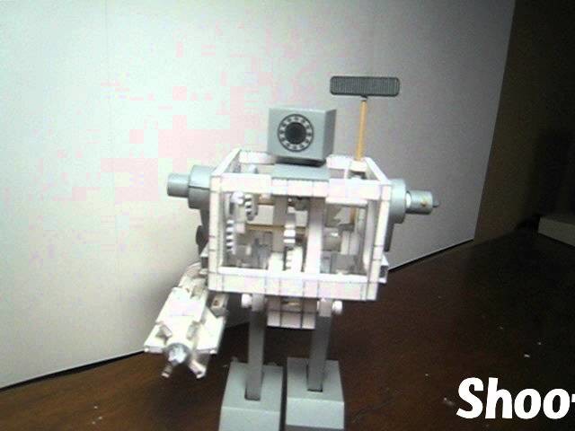 Paper Rubber Band Gatling Gun for Paper Robot　(Paper Automata)