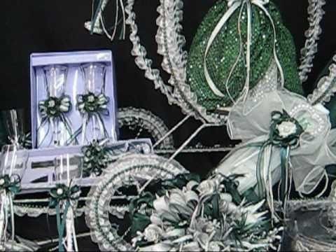 Quinceanera Centerpieces - Cinderella Theme with Large Carriage Toasting Sets with 16 Cup Holders