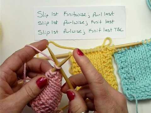 Slip Stitch Edges - Knitting