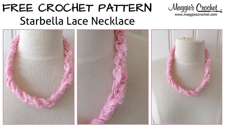 Starbella Lace Necklace Free Crochet Pattern - Right Handed