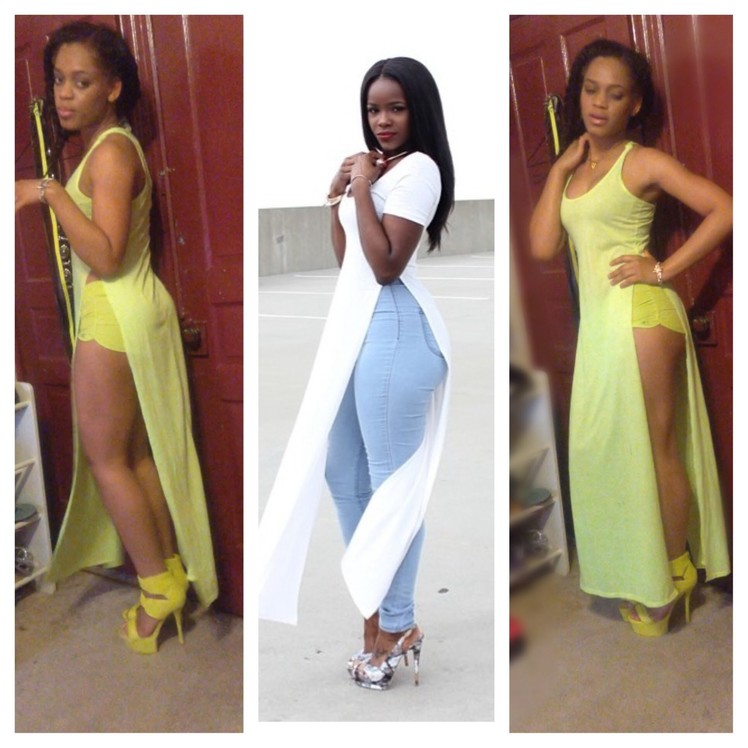 The Knee Length top With Side slits.Cutouts -DIY