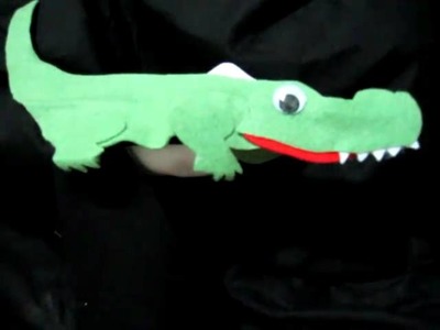 Alligator hand puppet craft 1