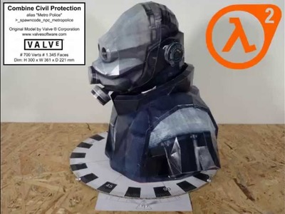 Combine Metro Police Papercraft 360° View
