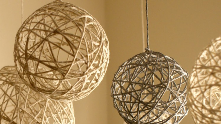 DIY Christmas String Ornaments and Lanterns