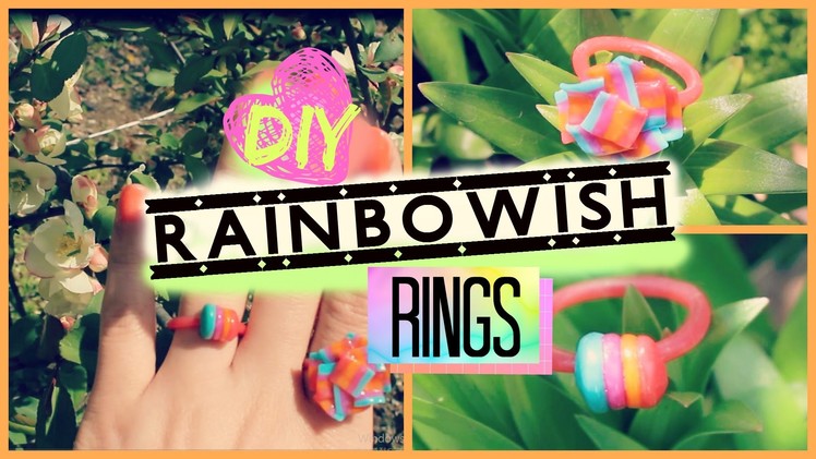 ☞DIY Rings☜ How to Make Rainbowish Rings Out of Polymer Clay