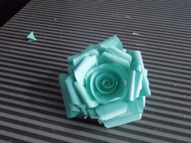 How to make paper rose- at home easy- 2015 Step By step tutorials