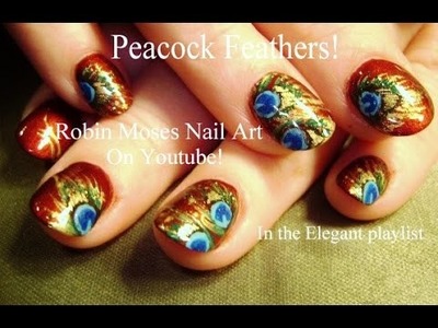 Nail Art Tutorial | DIY Peacock Feather Nails | Easy Feathers Nail Design