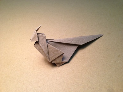 Origami Bird Instructions. Green Pheasant