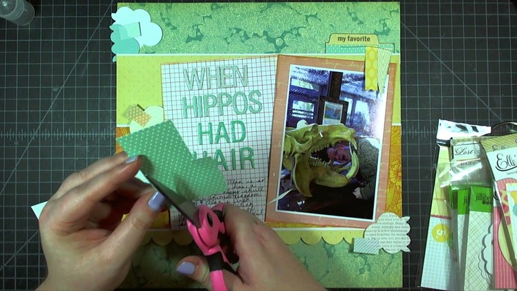 Scrapbook Layout: When Hippos Had Hair, 12"x12"