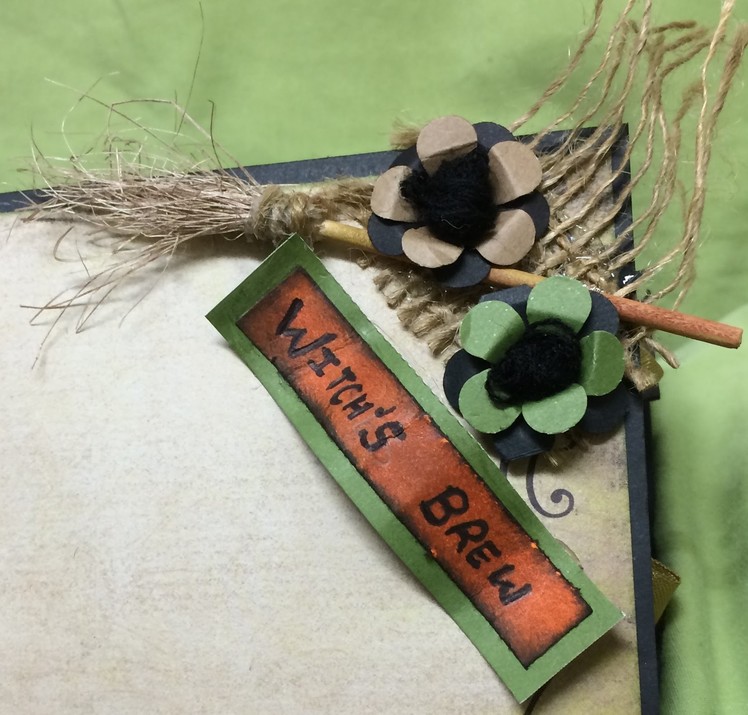 Tutorial "Miniature Witch's Broom" - Halloween Embellishment