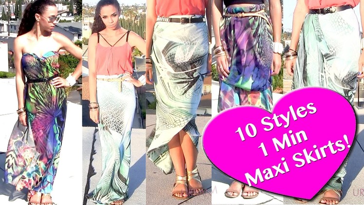 10 Ways to Wear 1 Scarf As a Skirt & Dress! DIY Maxi Skirt NO SEW in 1 Min