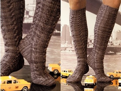 #31 Cabled Knee Socks, Vogue Knitting Winter 2010.11