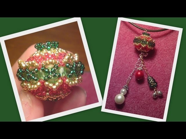 Beaded Bead Christmas Beading Tutorial by HoneyBeads1 (Photo tutorial)
