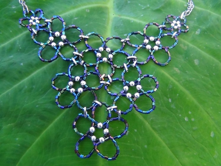 Beaded Flower Cluster  Necklace Tutorial Part 3
