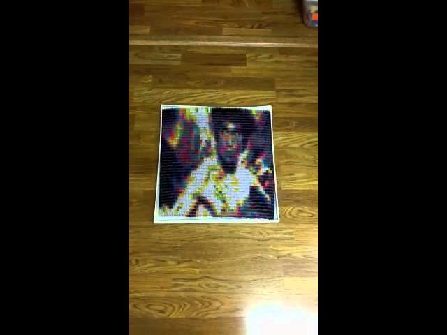 Bruce Lee 3D origami paper Polaroid