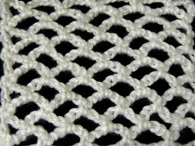 Crochet : Punto Red en forma Lineal