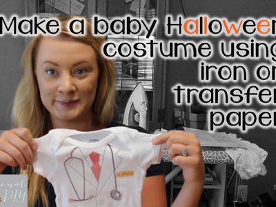 DIY Baby Halloween Costume using Iron On Transfer Paper