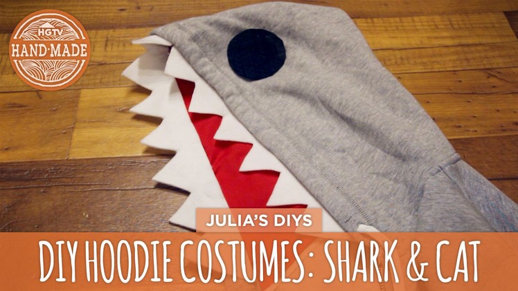 DIY Black Cat & Shark Hoodie Costumes - HGTV Handmade