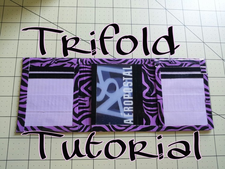 (DIY) Duct Tape Trifold Wallet Tutorial ( No Sticky Pockets!)