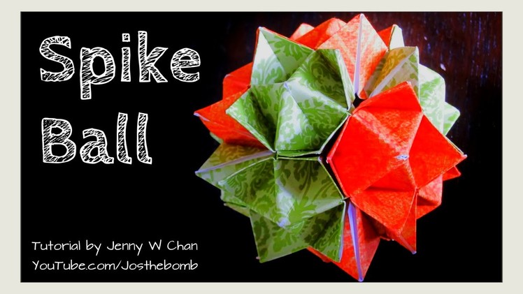 DIY How to Fold Origami Ball - Spiky Spike Ball - Cuboctahedron