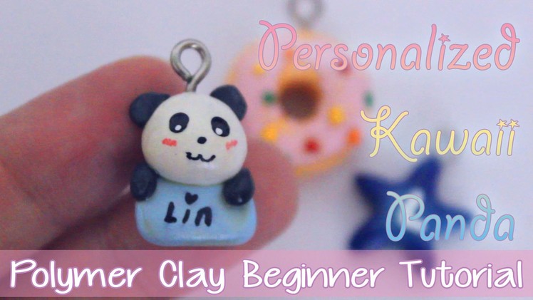 DIY Kawaii Panda - Personalized Necklace Charm ❤ Polymer Clay Beginner Tutorial ❤ Great Gift Idea