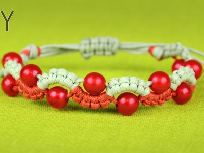 Easy Wave or Snake Bracelet with Beads - Tutorial