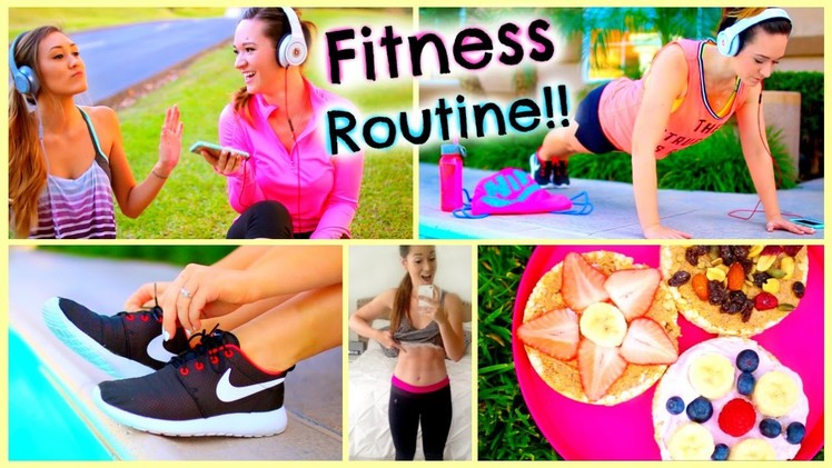 Fitness Routine 2015 ♡ Essentials, DIY Healthy Snacks, Workouts + More!