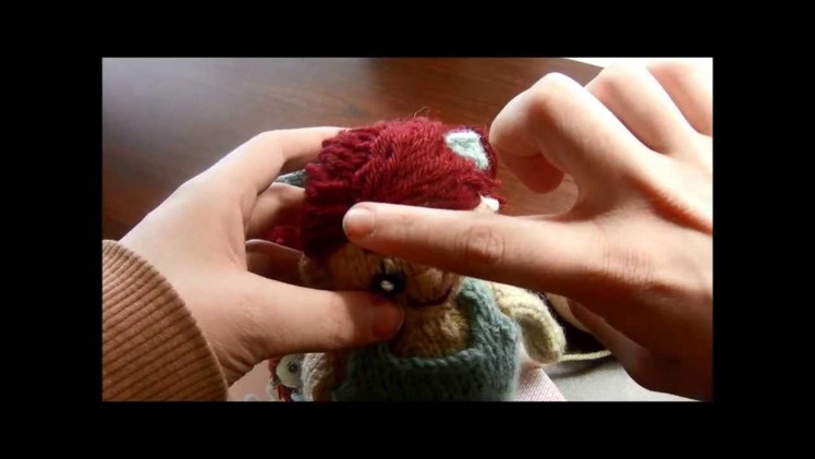 *How to add hair to a knitted doll*