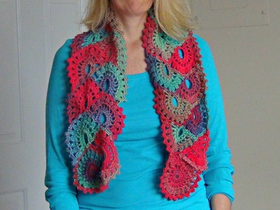 How to Crochet a Scarf in Ribbon Lace