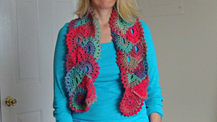 How to Crochet a Scarf in Ribbon Lace