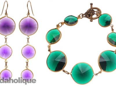 How to Make a Vintage Lucite Rivoli Bracelet and Earring
