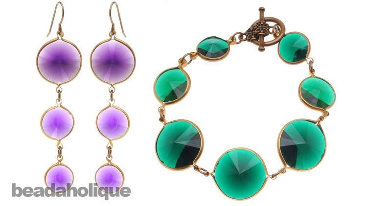 How to Make a Vintage Lucite Rivoli Bracelet and Earring