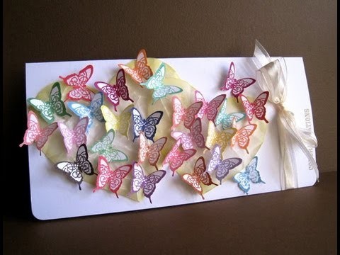 How to make Butterfly wedding card -Natalie's Creations