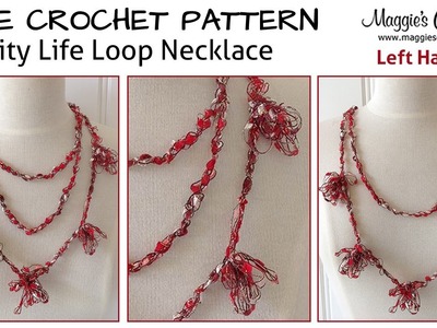 Loopy Necklace Free Crochet Pattern - Left Handed