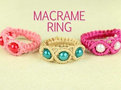 Macrame Ring with Beads - Tutorial
