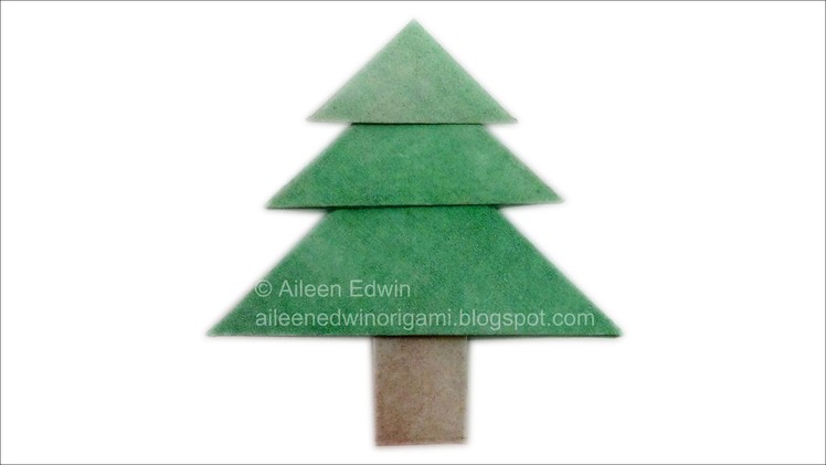 Origami Christmas Tree (Aileen Edwin) Dual-Coloured Version Video Tutorial *HD*