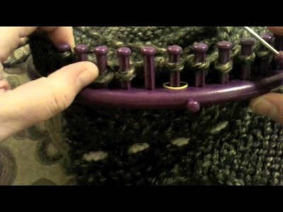 PART 1 Decrease Crown 48 Peg Round Purple Knifty Knitter loom sm gauge Adult