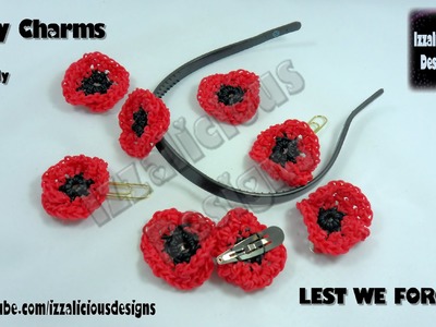 Rainbow Loom - Amigurumi Crochet Poppy for Veteran's.Remembrance Day Loom-less.Hook only Version 2