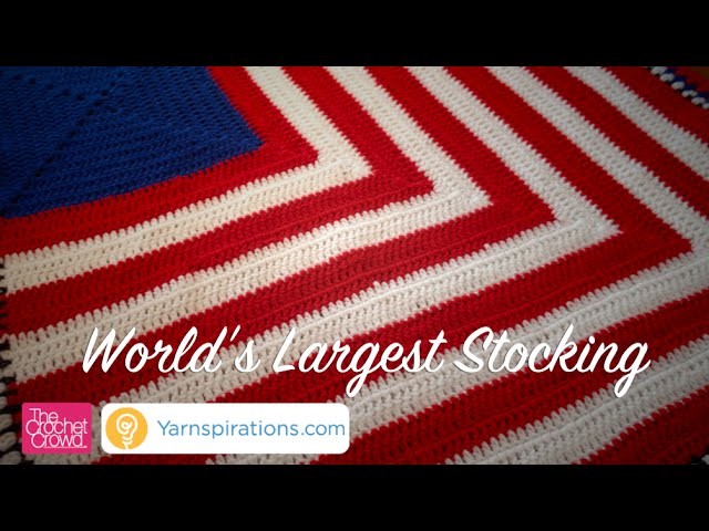 World's Largest Crochet. Knit Christmas Stocking Challenge