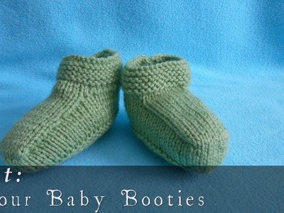 1 Hour Baby Booties { Knit }