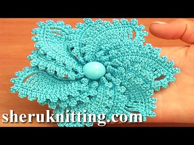 12-Petal Crocheted Spiral Flower Tutorial 69 Flower to Crochet