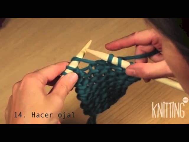 14. How to create a Buttonhole. Learn to knit with Knitting Point.