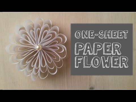 Art & Craft DIY:How to create a one-sheet paper flower