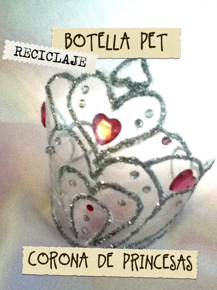 Corona de princesas de botella Pet reciclaje fácil recycled bottle princess  crown