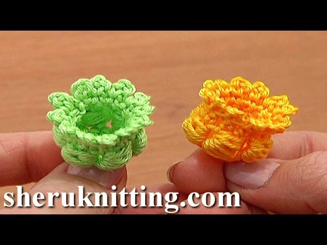 Crochet 3D Bellflower Tutorial 68 Part 1 of 3 Center for Poppy Flower Narcissus Daffodil